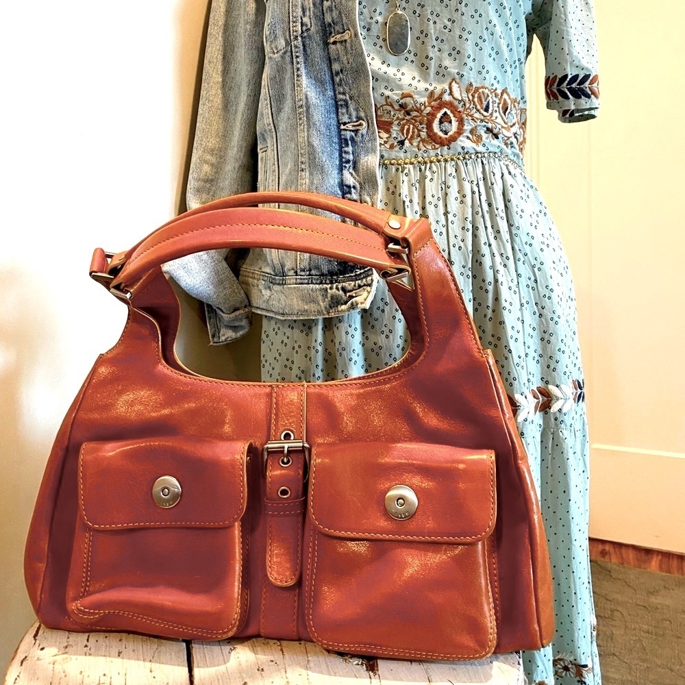 Genuine Leather Retro/Boho Satchel Bag